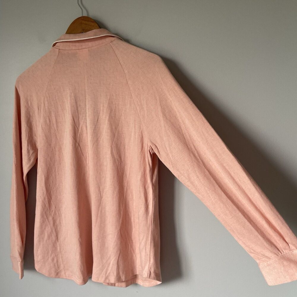 Soma Double Knit Notch Collar Pajama Lougewear Top Rose Blush Women's Medium - Picture 4 of 9